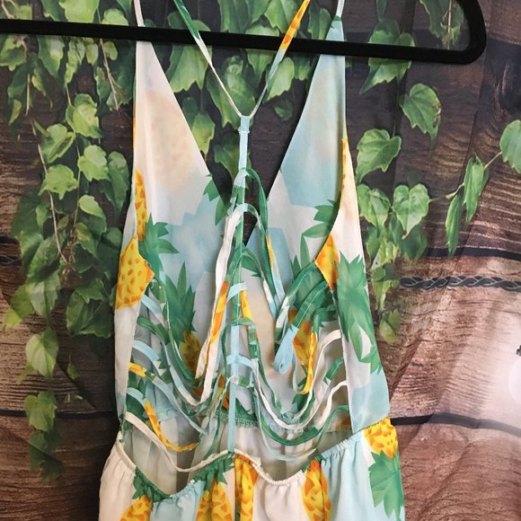 🍍Pineapple Razor Back Shorts Romper - Picture 5 of 11